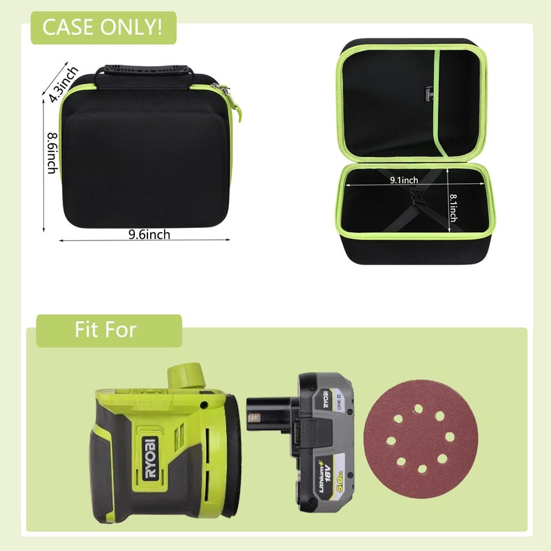 Tourmate Hard Storage Case for Ryobi One+ Random Orbit Power
