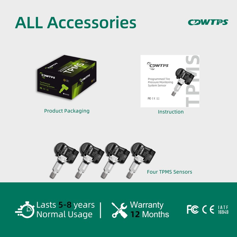 CDWTPS Tire Pressure Sensor,52933-D4100 433MHz Tire Pressure Monitoring System Sensor(TPMS)