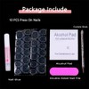 PIVHWIR Press On Nails,15 PCS Reusable Glossy Long Fake Nails,
