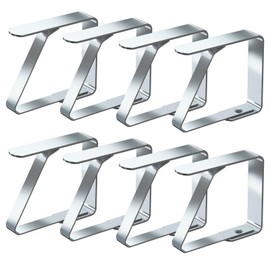 ARIATI 8-Pack Stainless Steel Tablecloth Clips | Heavy-Duty Table Cover Clamps for Secure Fit on Tables 1-3 cm Thick | Perfect for Home, Parties, BBQs, and Outdoor Dining | 4 cm x 8 Pieces