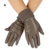 GFM® Womens Soft Faux Leather Gloves - Khaki - (GLOVES-GF-3120-C-KH)
