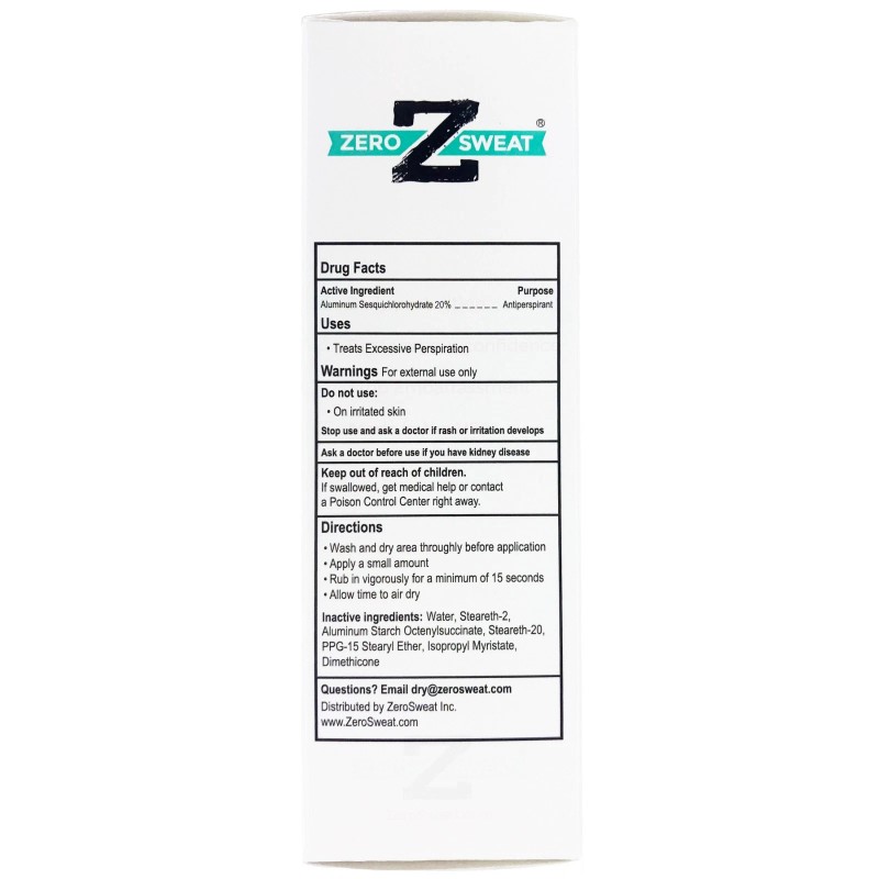 ZeroSweat Antiperspirant 20% Deodorant Lotion | Clinical Strength Hyperhidrosis