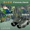 LUXUN 8 x 32 Small Binoculars Adult Compact Binoculars for