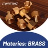 LTWFITTING Brass BSP Fitting Coupler/Adapter 1/2-Inch Female BSPP x 10mm