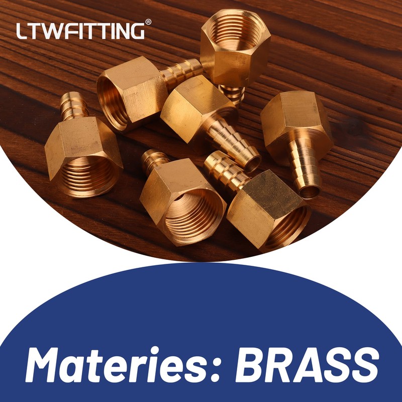 LTWFITTING Brass BSP Fitting Coupler/Adapter 1/2-Inch Female BSPP x 10mm