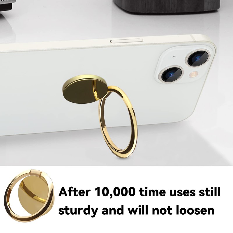 Metal Cell Phone Ring Holder Finger Ring Stand, 360 Degree