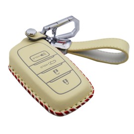 Genuine Leather Key Fob Cover for Toyota Toyota 2019+ Land Cruiser 2021+ Venza RAV4 Corolla Se Grand Highlander Tundra Crown 2022+ Tacoma TRD Camry XSE SE