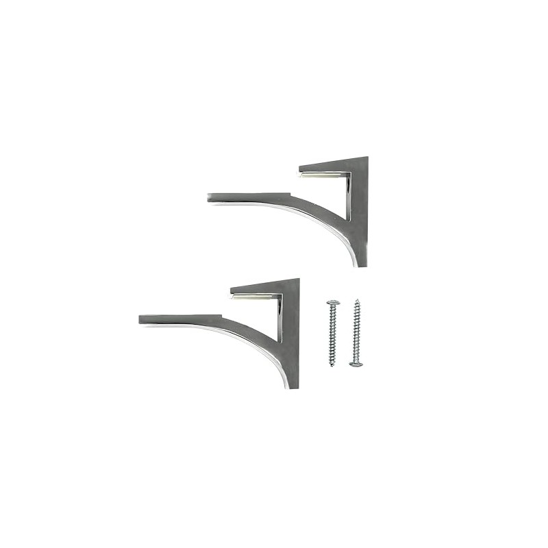 CRL Chrome - Aluminum Glass Shelf Bracket for 3/8 to