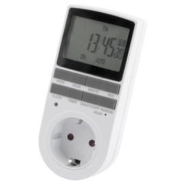 MC Power Digital Timer | WZ-10 | 10 Programmes, 24 Hour Timer, 3,680 W | Timer with Random Function, Daily Programme, for Lamps, Devices, Safety