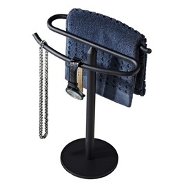 BTHRMHW Matte Black Hand Towel Holder Stand, Free-Standing Towel Rack, SUS304 Stainless Steel Towel Bar Rack Stand, Tower Bar for Bathroom Kitchen Vanity Countertop
