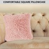 TYGFRT 2 Plush Pillowcases, Pink Cushion Cover, Fluffy Soft Pillowcase,