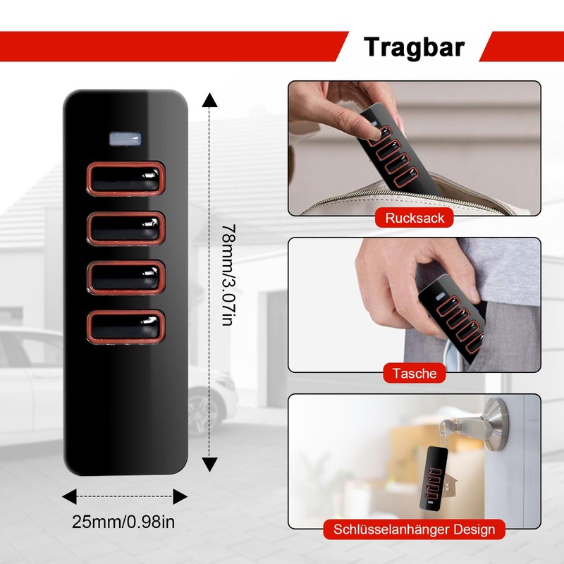 868 MHz Garage Door Remote Control for Summer Pearl 4018V000