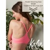 Kalon - Brasier deportivo con espalda cruzada para mujer, 4