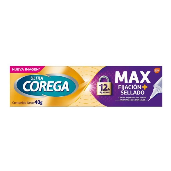 Crema Adhesiva Ultra Corega Máximo Sellado Para Prótesis Dentales Sin
