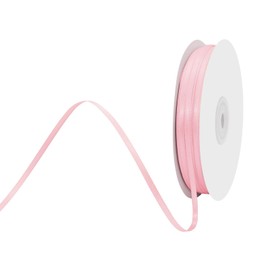 BVIEAKD 1/8" X 100 Yards Pearl Pink Satin Thin Ribbon Solid Color Double Faced Ribbons Perfect for Crafts Wedding Decor Bow Making Arts Sewing and More