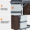Commercial Janitorial Cart with Cabinet, 3-ply Multi-Purpose Engineered Plastic Housekeeping