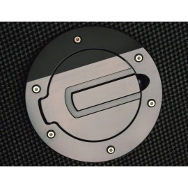 SilverHorse Racing SHR Tru-Billet Brushed Black Anodized Fuel Door for 2005-2009 Mustang