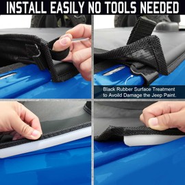 Coverspec Trunk Cover Compatible with Jeep Wrangler JL Tonneau Cargo Cover Tailgate Back Toncover for JLU Unlimited 4 Door Black 2018-Current