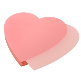 ONLYKXY 3 Pack Heart Shaped Transparent Sticky Notes 2.8X2.8in Waterproof Self-Stick Book Tabs 150 Sheets PET Markers Sticky Notes Pad (Dark Pink)