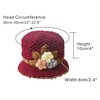 KEYDUACU French Thicken Women's Flowers Knitted-Woolen-Hat Fashion Beanie-Hat Lady Crochet-Bucekt-Hat