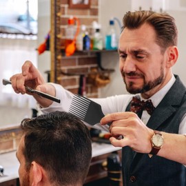 TOVINANNA 4pcs Hair Afro Comb for Curly Hair Portable Styling Tool for Men Includes Wide Tooth Comb and Soft Tooth Options for Home and Barbershop Use