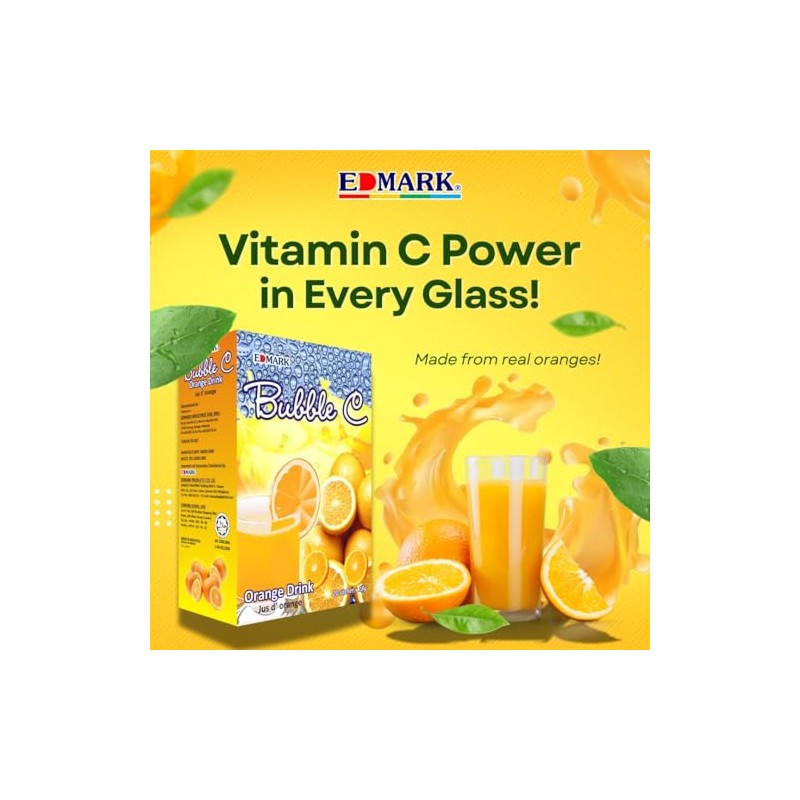 Generic Edmark Bubble C Instant Orange Drink - Natural Vitamin