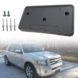 Front License Plate Frame for Ford Expedition 2007-2014 Front Bumper License Plate Holder Mounting Bracket Cover Replace # 7L1Z-17A385-AA Partslink # FO1068149