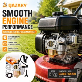 GX160 GX200 Carburetor Replacement for Small Engines – Metal Carb Kit for Generator, Mower & Pressure Washer