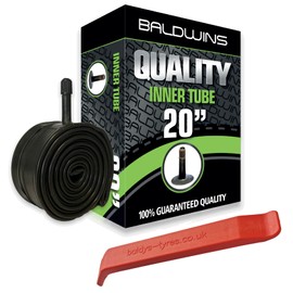 20" Baldwins Cycle/Bike/Wheelchair Inner Tube 20" x 1-3/8" Schrader/Car Valve & BALDY'S TYRE LEVER