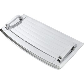 HECASA 3Pcs Silver Hood Vent Compatible with 2006-2010 Hummer H3 & H3T's w/Handles New Chrome Hood Deck Vent Panel Handle Covers Trim Moulding