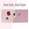 DAWNTREES Makeup Mat for Vanity,Dual-Sided Leather Vanity Mat, Easy to