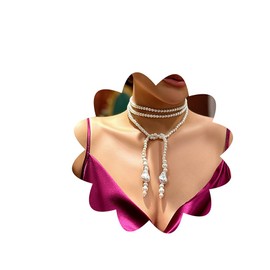 Xerling 1920s Faux Pearls Necklaces Vintage Flapper Choker Layered Chains Long Baroque Pearl Pendant Necklaces for Costume Party Women