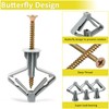 Plasterboard Fixings, 60 Pcs Wall Plugs, Universal Plasterboard Rawl Plugs