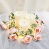Sezrgiu 20 LED 6.6 FT Artificial Rose Succulents String Lights,