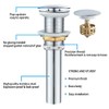 Bathroom Sink Drain Without Overflow with Strainer Basket Detachable Vessel