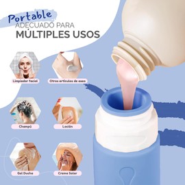 Smarthers Nachfüllbare Reiseflaschen, 100 ml, aus weichem Silikon, auslaufsicher, BPA-frei, quetschbar, breite Öffnung, ideal für Reisen, Camping, Strand, Flugzeug – Flaschen für Gel und Shampoo,