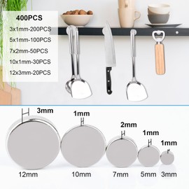MIN CI 400Pack Neodymium Magnets, 1mm Small Magnets Round Strong Magnets 5 Different Sizes Mini Magnets for Crafts Fridge Magnets for Whiteboards Tiny Rare Earth Magnets