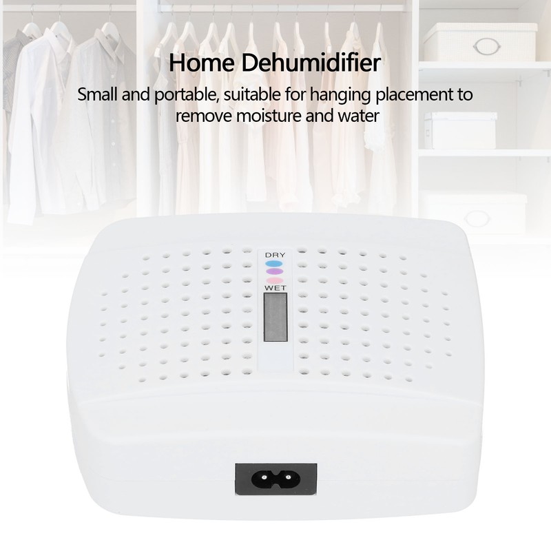 Mini Dehumidifier Reusable Mute Bookcase Wardrobe Moisture Absorber Equipment White