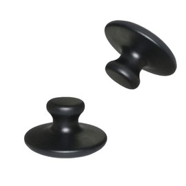 HEALLILY Piedras de Masaje Profesional basalto de Lava Natural Piedra Caliente Piedra de energía Hongo en Forma de Cabeza para Terapia de Masaje SPA 2 Piezas