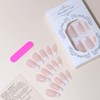 ANDGING White French Tip Press on Nails Almond Short Medium