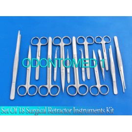 ODM Set of 18 Surgical Retractor forceps scissors dental Medical instruments DS-873