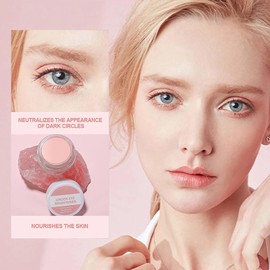 Full Coverage Under Eye Brightener and Concealer - Long Lasting, Correcting Pink Cream for Dark Circles and Spots - Highlighter and Foundation in One