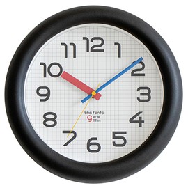 Elcomune WCL-022 Bauhaus GENE WALL CLOCK Bayer Wall Clock, Black