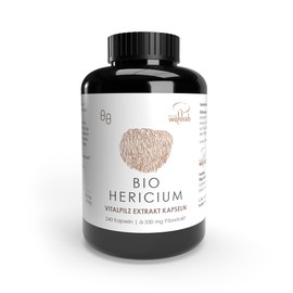 Pilze Wohlrab - Organic Hericium Erinaceus Extract - 1 Can of 240 Capsules - 350 mg Lions Mane Extract per Capsule - Vitamin C Acerola | Vital Mushrooms Dietary Supplement