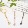 fKiZanthene 4 Colours Mini Spoon Keyring, 5.4cm Tiny Spoon Pendant
