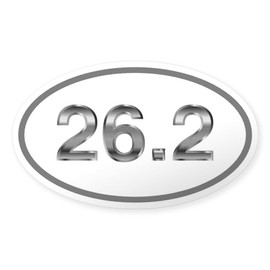 CafePress 26.2 Marathon Runner Oval Oval Sticker Oval Car Bumper Sticker