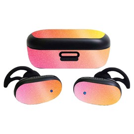 MightySkins Glossy Glitter Skin Compatible with Bose QuietComfort Earbuds (2020) - Sunset Blur | Protective, Durable High-Gloss Glitter Finish | Easy to Apply and Change Styles | Made in The USA