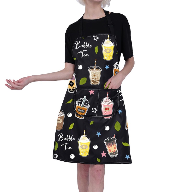 FUSTMW Bubble Tea Apron Bubble Tea Lover Gifts Boba Tea