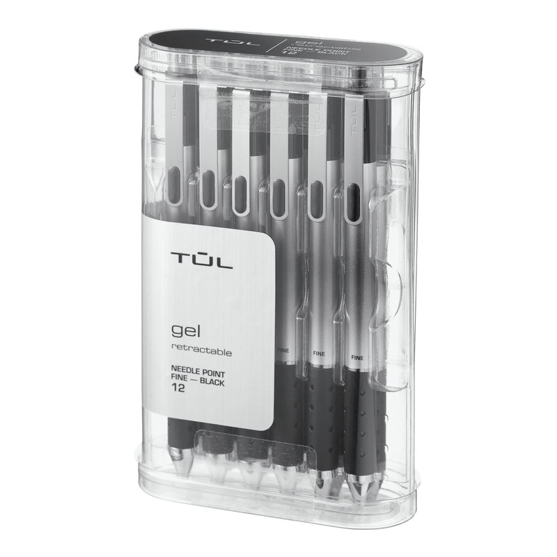 TUL GL1 Retractable Gel Pen, Needle Point, 0.5 mm, Gray