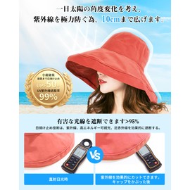 [Favoreal] UV Protection Sun Protection Hat, Women's, UPF 50+, Wide Brim, Small Face Effect, Size Adjustable, Sun Protection, Hat, Large, UV Protection, Light Blocking, Heat Blocking, Breathable,
